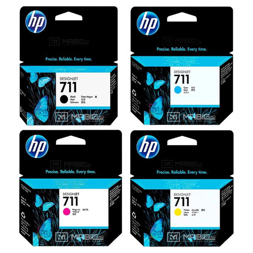 Pack Tinta HP 711 DesignJet T120 T520 T530 Original Pack Tinta HP 711 DesignJet T120 T520 T530 Original