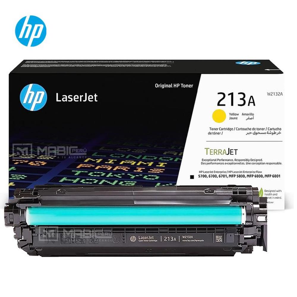 TONER HP 213A AMARILLO W2132A LJ 5700 5800 6700 6800 ORIGINAL TONER HP 213A AMARILLO W2132A LJ 5700 5800 6700 6800 ORIGINAL