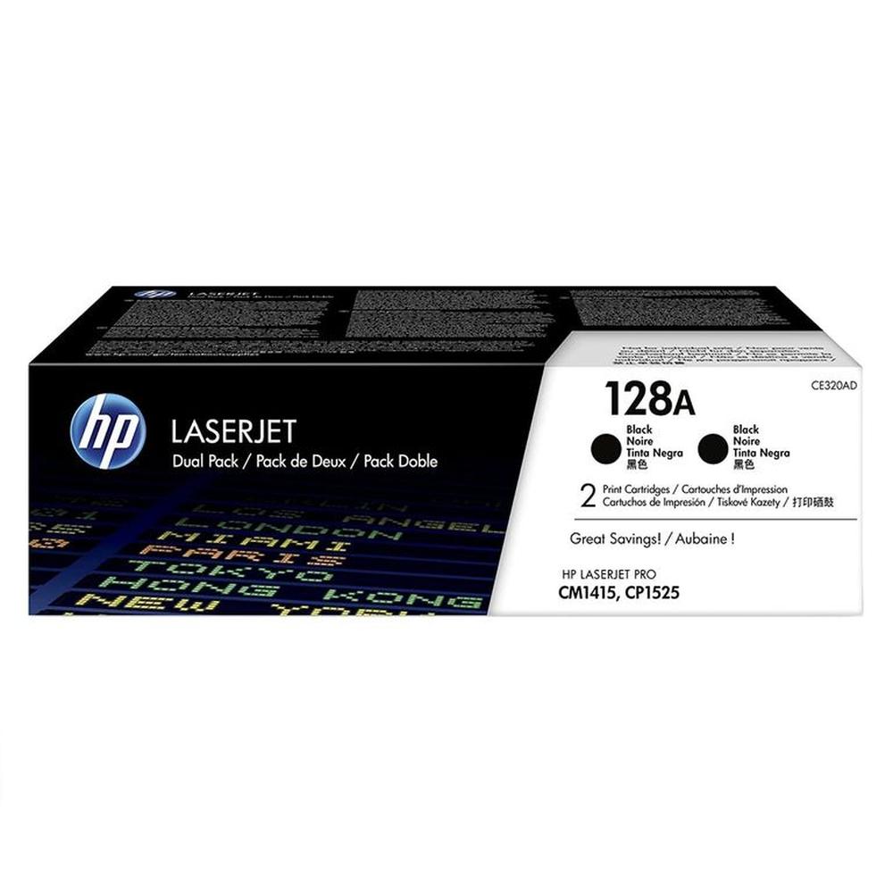 TONER HP 128AD NEGRO CE320AD LJ CM1415 DUAL PACK ORIGINAL TONER HP 128AD NEGRO CE320AD LJ CM1415 DUAL PACK ORIGINAL