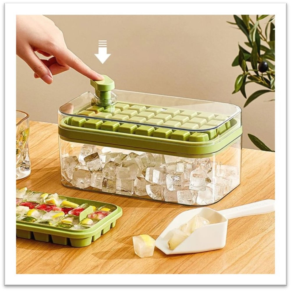Molde para cubitos de hielo con tapa, bandejas creativas 2 en 1