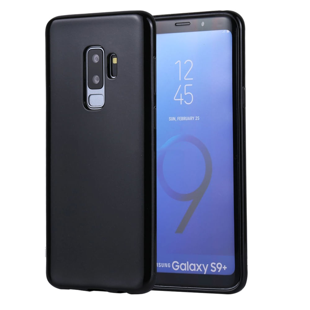 Funda Case para Samsung S9 Plus Jelly Pearl Negro Antishock Resistente ante Caídas y Golpes