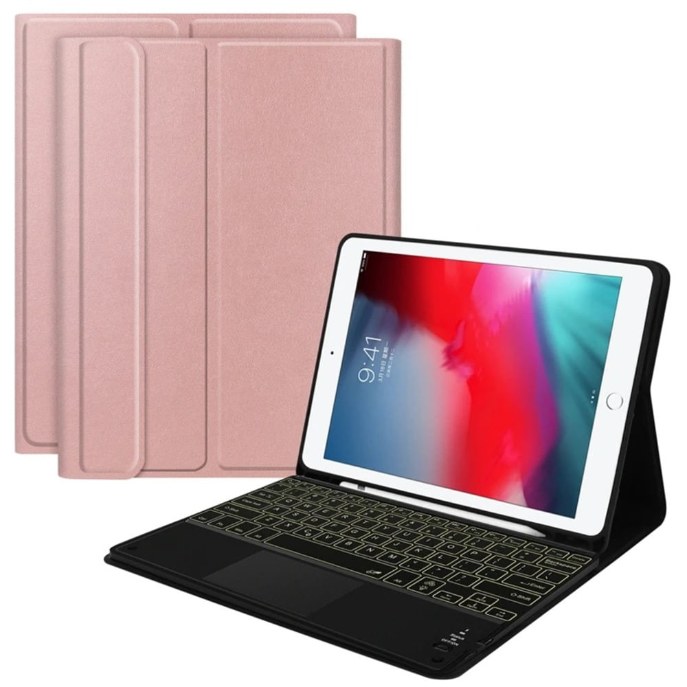 Funda con Teclado y Portalápiz para Samsung Tab A 8"" - T290 - T295 Fucsia Resistente ante Caidas