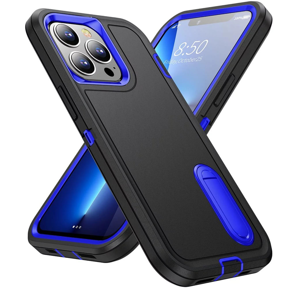 Funda para iPhone 12 Pro Adventure Extreme Negro-Azul Antishock Resistente a Caídas y Golpes