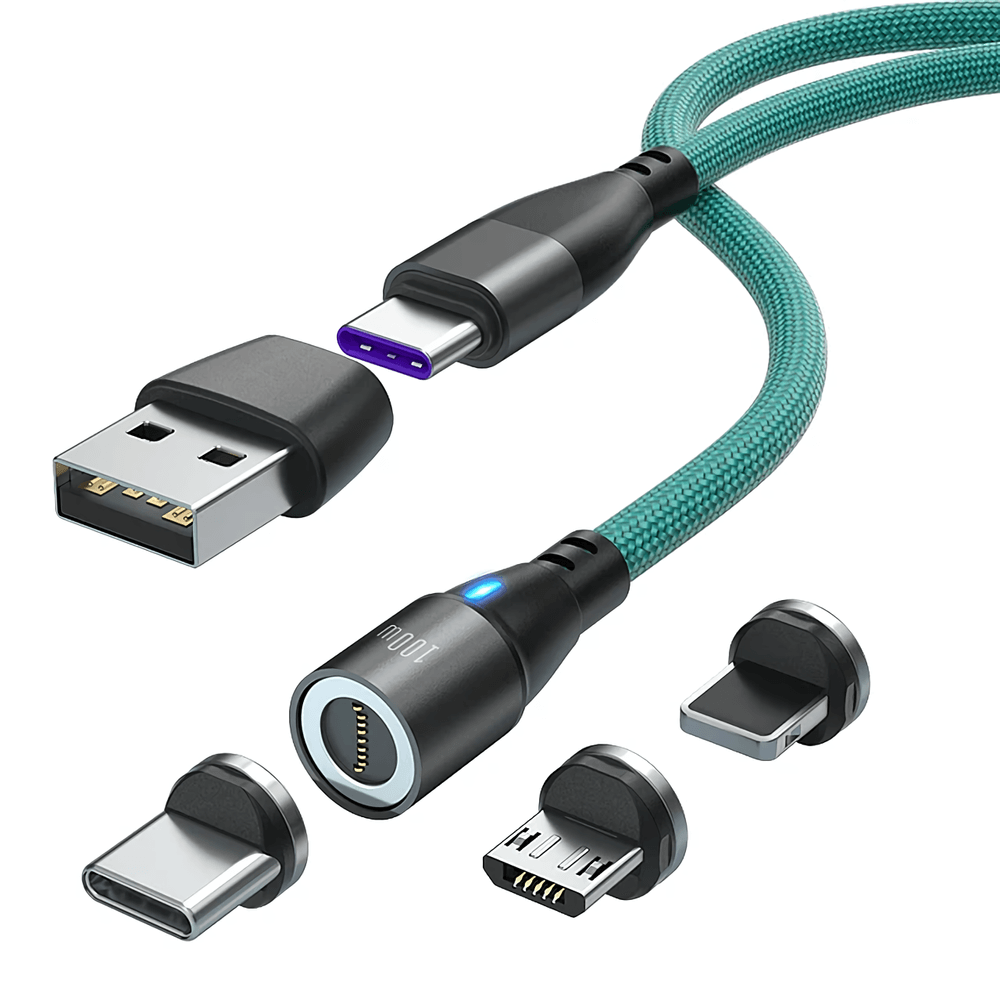 Cable Magnético 100w Greenport 6 En 1 / 360° - 2 Metros / Verde Cable Cargador Magnético 100w Greenport 6 En 1 / 2 Metros - 360 - Verde Cable Magnético 100w Greenport 6 En 1 / 360° - 2 Metros / Verde Cable Cargador Magnético 100w Greenport 6 En 1 / 2 Metros - 360 - Verde