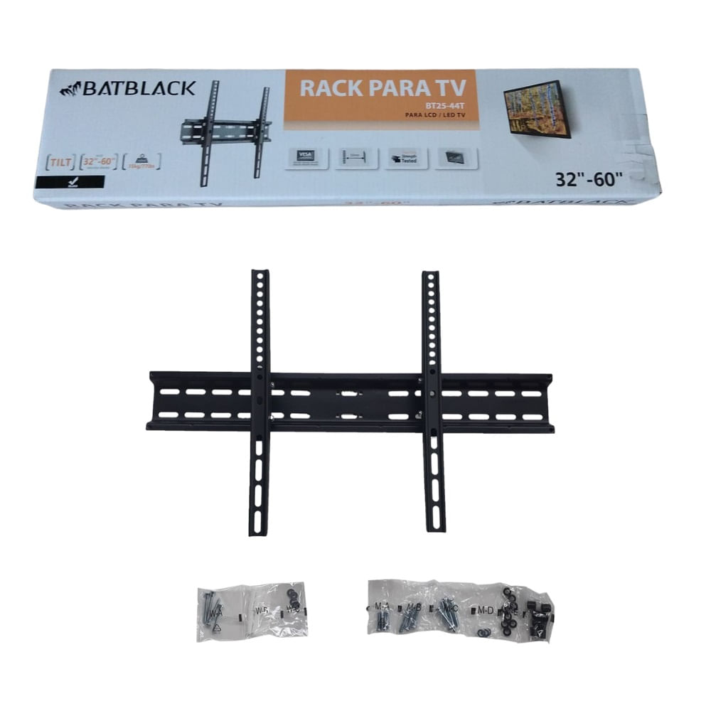Soporte Rack Fijo Tv Lcd, Led 32 - 60 Batblack/Bt25-44t