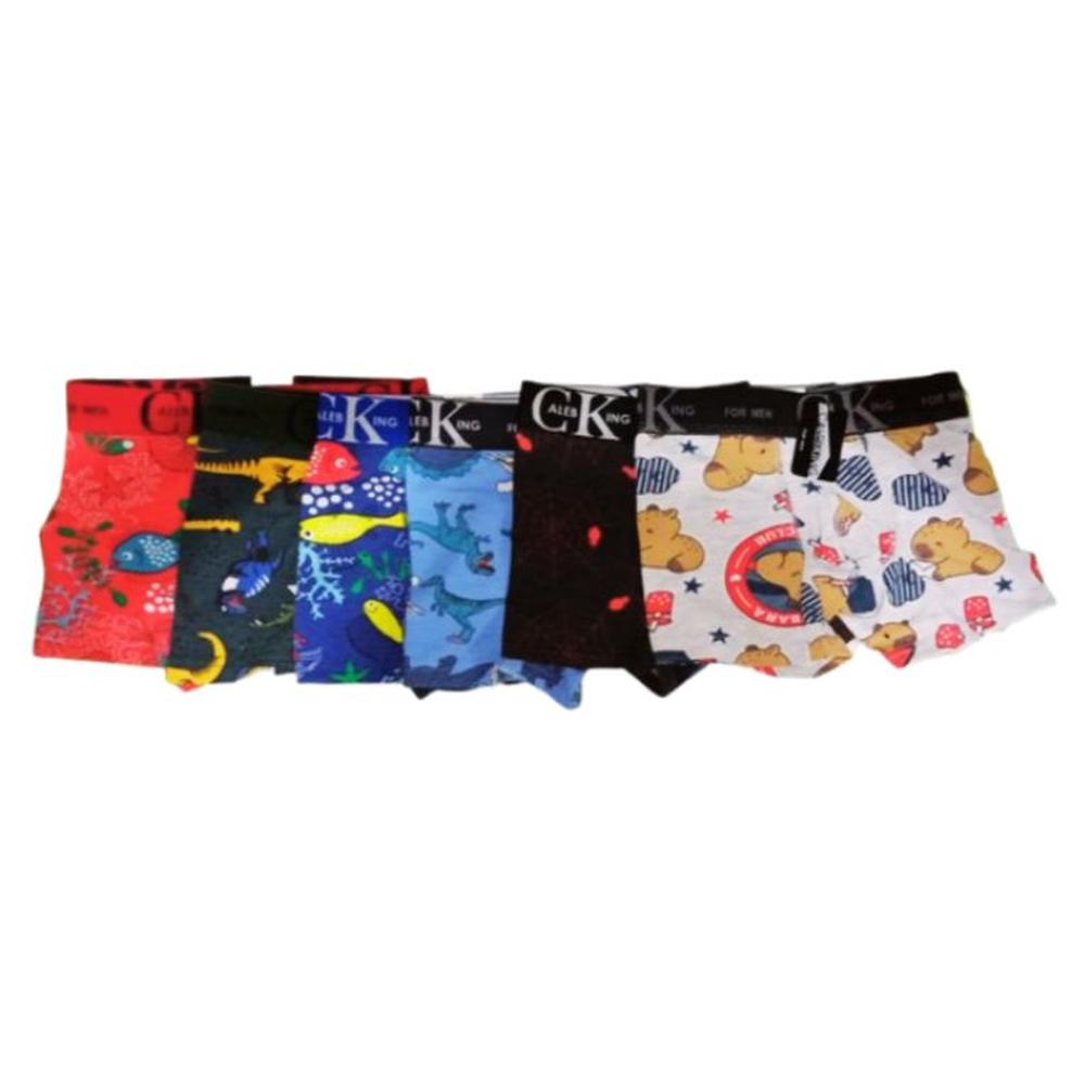 Boxer  c/. estampados Dinos algodon - 6 unidades Niños 4