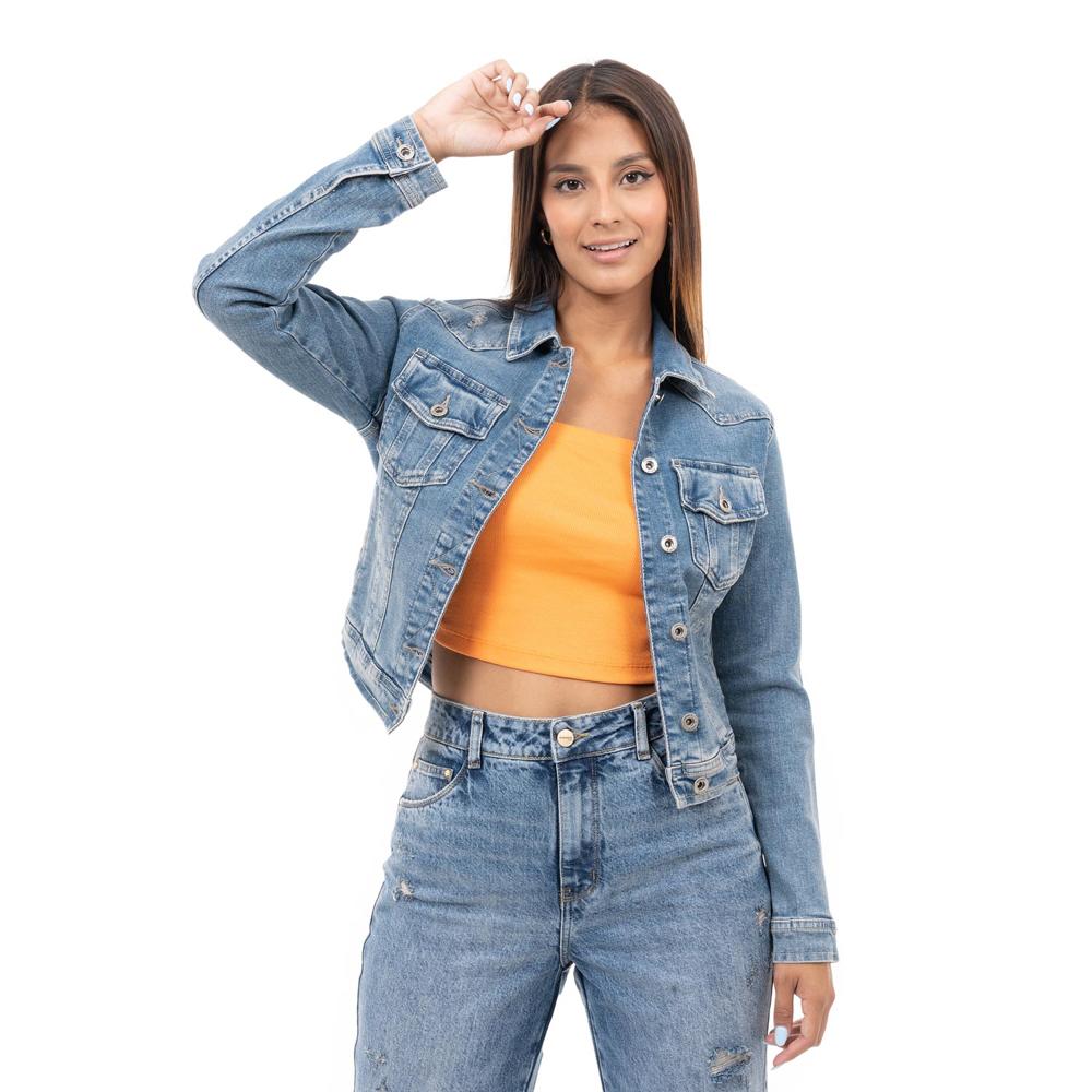 Casaca Jean Denim Stretch Pionier Mujer Skarleth Total Oxi Green Torn L Casaca Jean Denim Stretch Pionier Mujer Skarleth Total Oxi Green Torn L