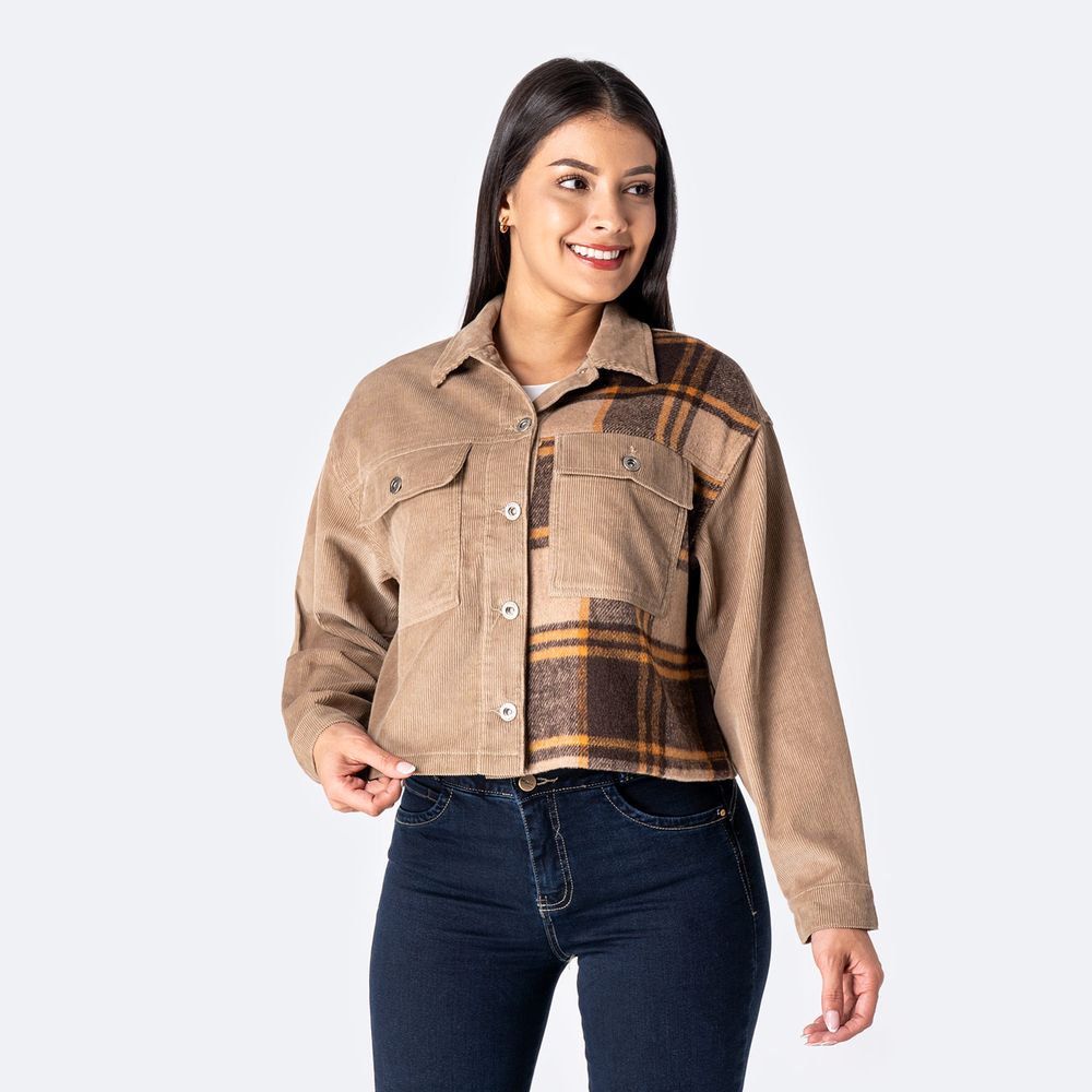 Casaca Corduroy Pionier Mujer Lyanah Arena S Casaca Corduroy Pionier Mujer Lyanah Arena S