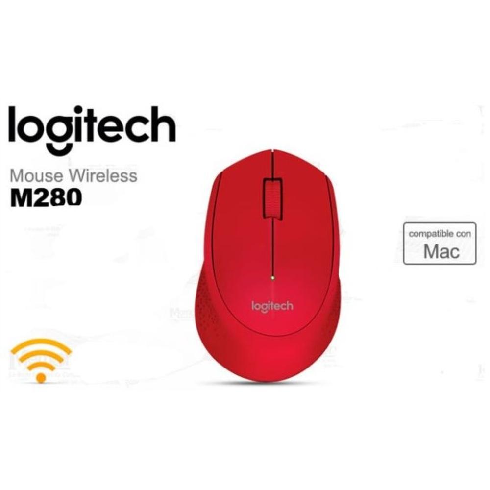 Mouse Inalámbrico Logitech M280-Rojo Mouse Inalámbrico Logitech M280-Rojo