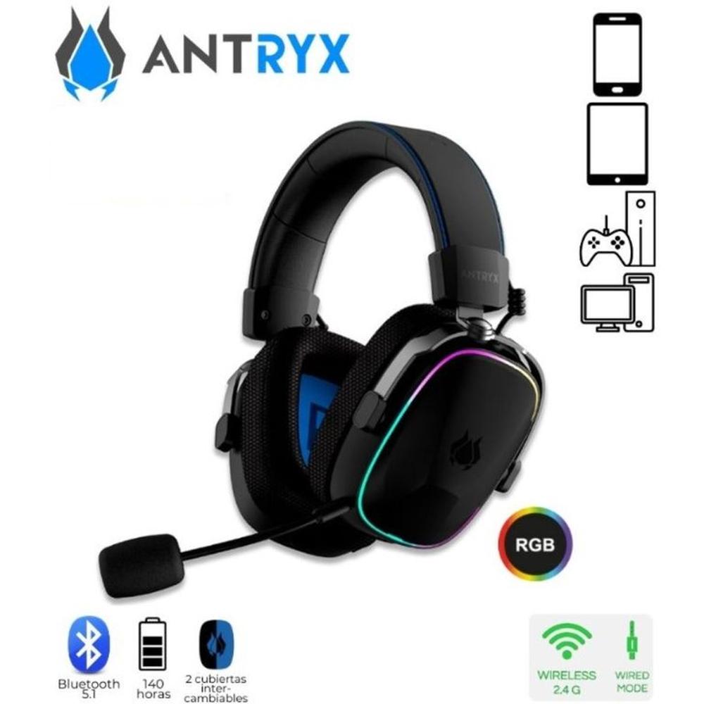 Audífono Gamer Wireless Antryx Apolo 500 Trix 2-4g Bt Audífono Gamer Wireless Antryx Apolo 500 Trix 2-4g Bt