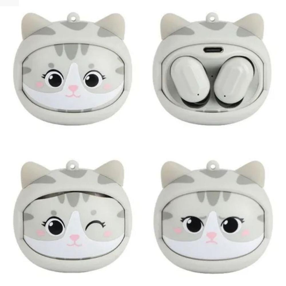 AUDÍFONOS BLUETOOTH EWTTO DISEÑO GATITO Y ROSTRO INTERCAMBIABLE