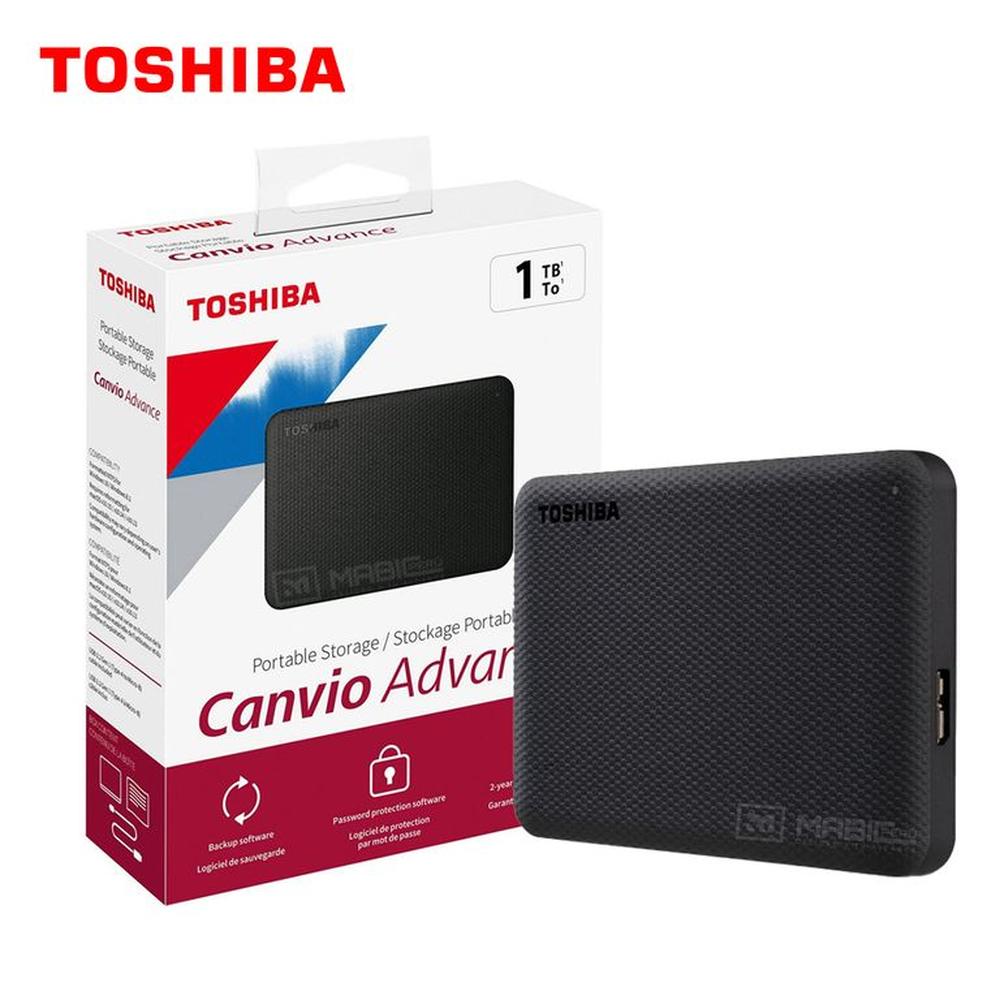 Disco Duro Externo Toshiba Canvio Advance 1TB - Negro Mate - Portátil
