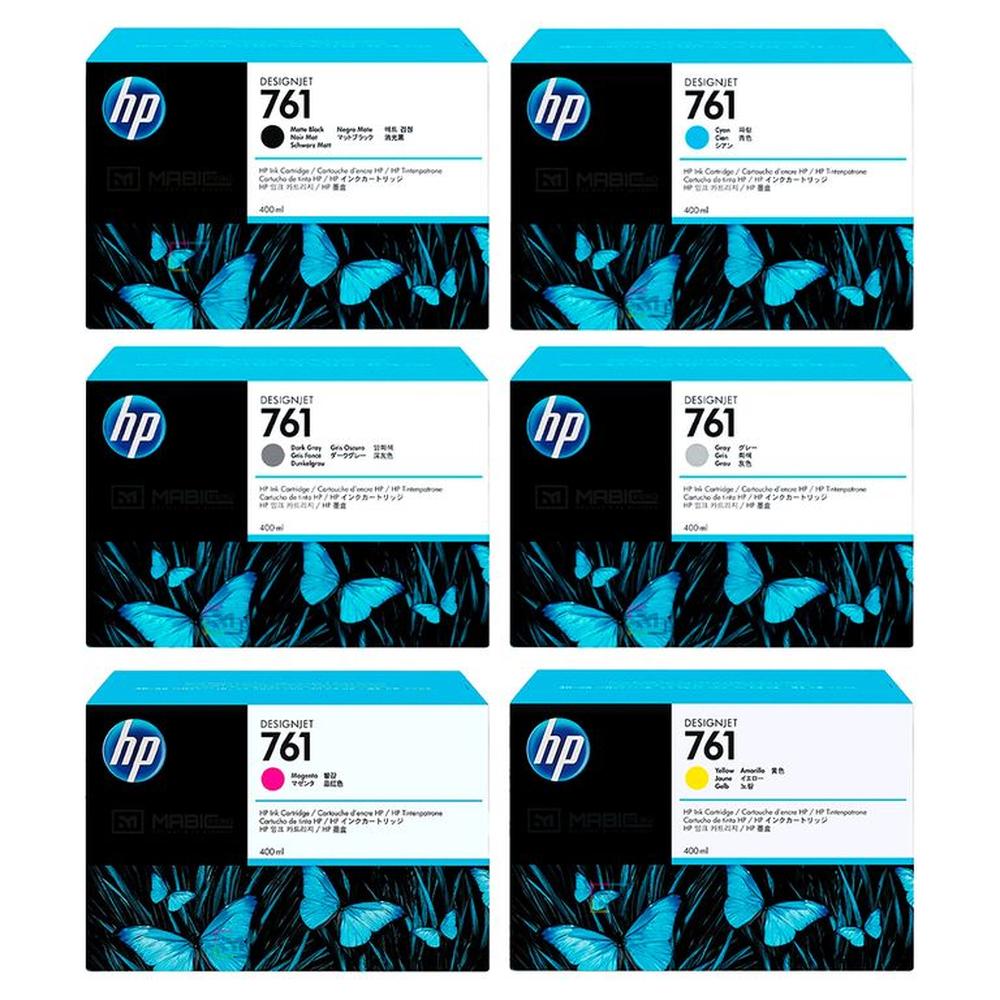 Pack 6 Tinta HP 761 Designjet Z6810 Z6200 Original - 400ml Pack 6 Tinta HP 761 Designjet Z6810 Z6200 Original - 400ml