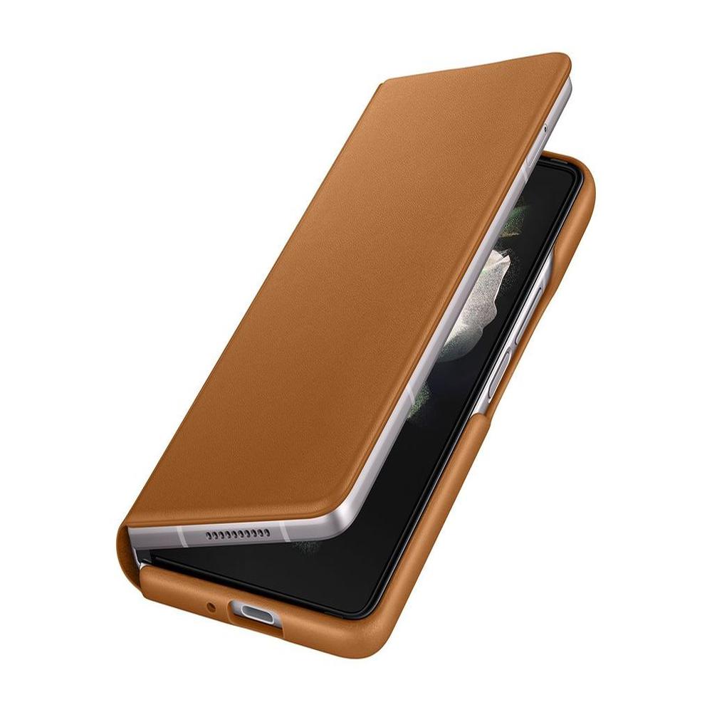Funda Flip Cover de Cuero Samsung Galaxy Z Fold 3 Original (Mostaza) Funda Flip Cover de Cuero Samsung Galaxy Z Fold 3 Original (Mostaza)