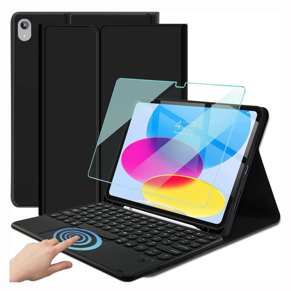 Funda Teclado Para iPad 10ma Generación 10.9 Bluetooth Trackpad - Black Funda Teclado Para iPad 10ma Generación 10.9 Bluetooth Trackpad - Black