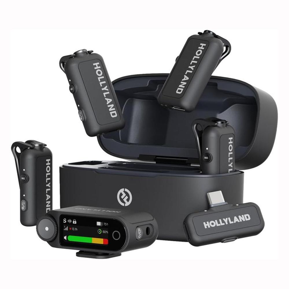 Hollyland Lark Max 2 4-Personas Set Micrófono Inalámbrico Profesional