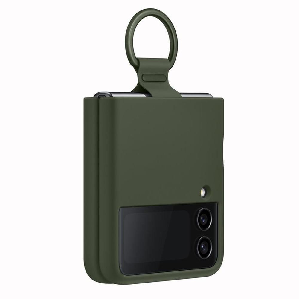 Case de Silicona con Anillo Samsung Galaxy Z Flip 4 Verde Case de Silicona con Anillo Samsung Galaxy Z Flip 4 Verde