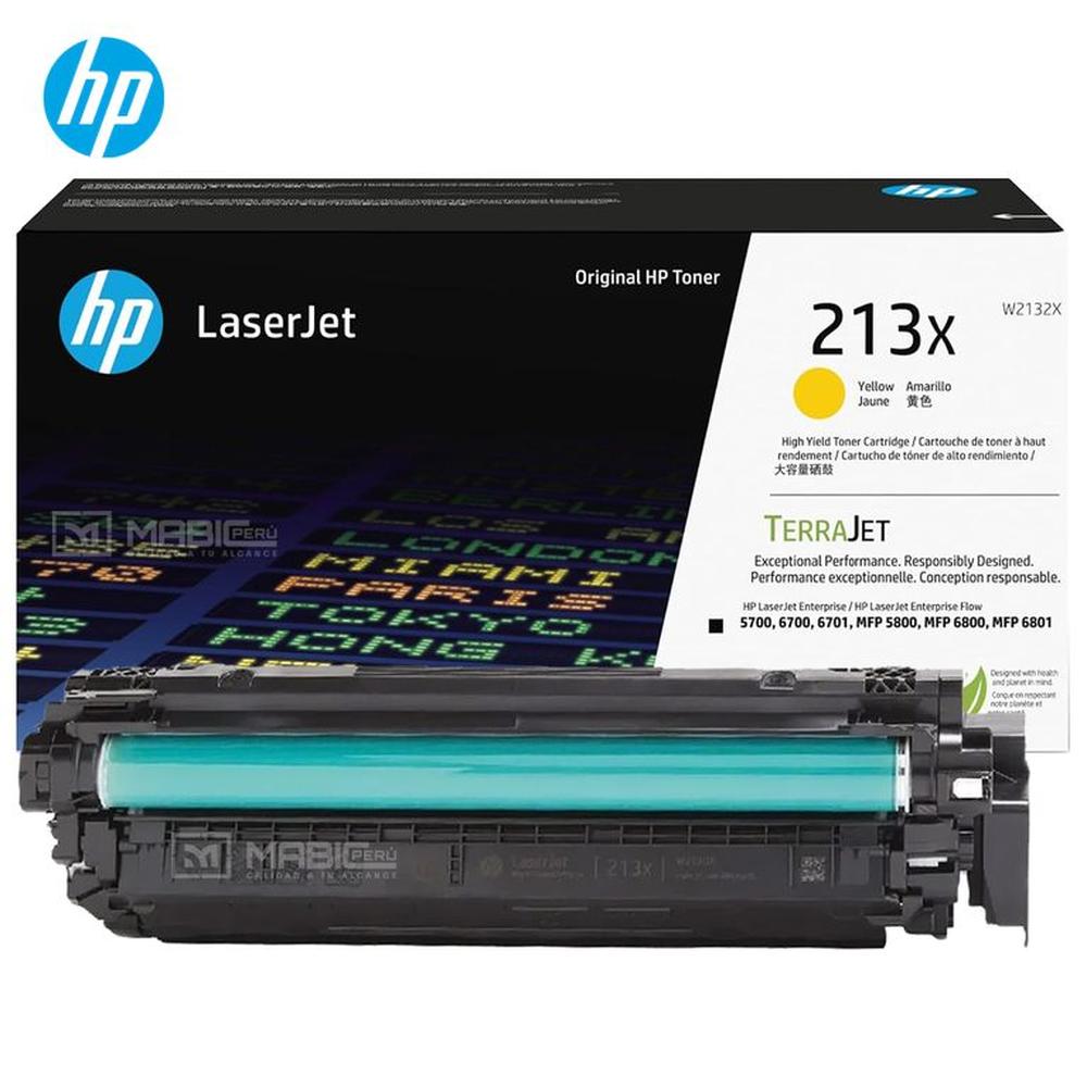 TONER HP 213X AMARILLO W2132X LJ 5700 5800 6700 6800 ORIGINAL TONER HP 213X AMARILLO W2132X LJ 5700 5800 6700 6800 ORIGINAL