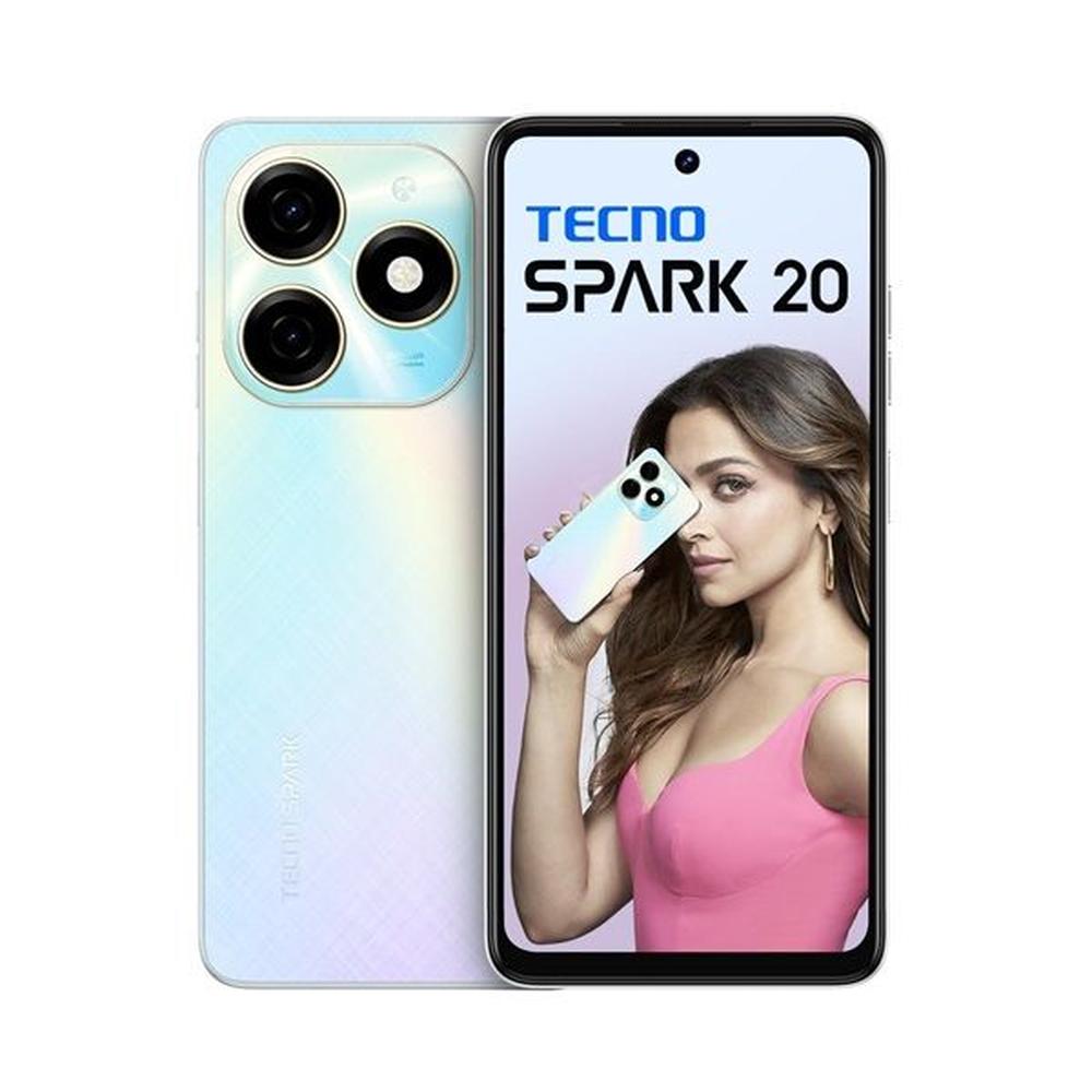 SMARTPHONE TECNO MOBILE SPARK 20 KJ5 256GB ROM+ 16GB RAM EXTENDIDA (8GB +8GB RAM ) CYBER WHITE