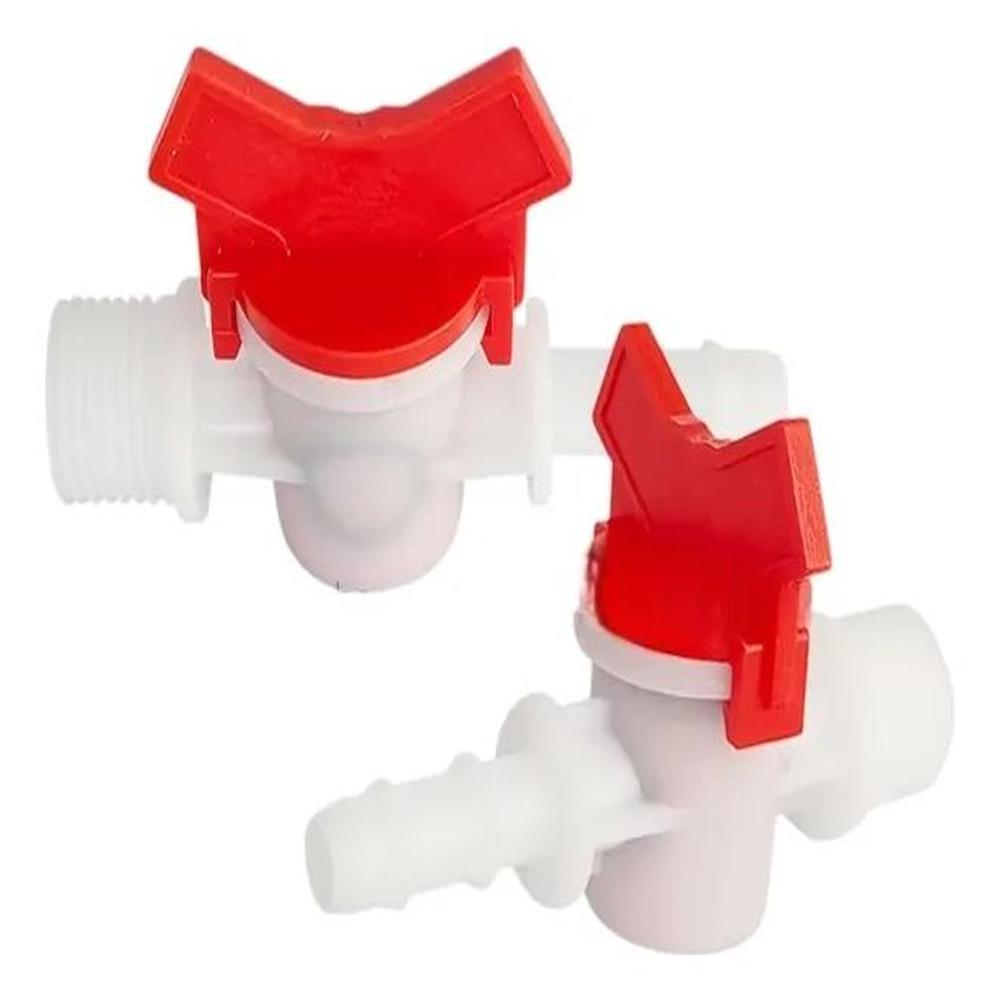 PACK X6 LLAVE DE PASO CON ROSCA PARA MANGUERA 8MM