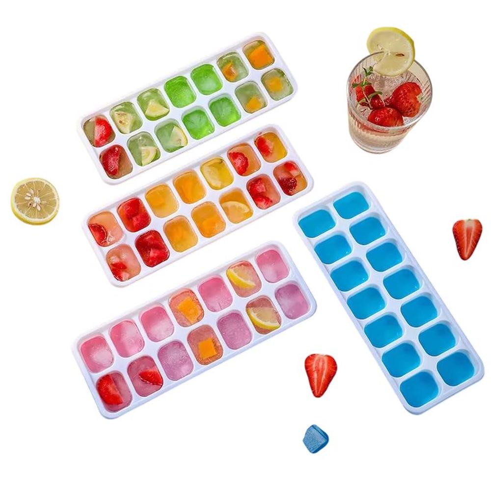 PACK X2 BANDEJAS PARA CUBITO DE HIELO X14 CUBITOS CON TAPA