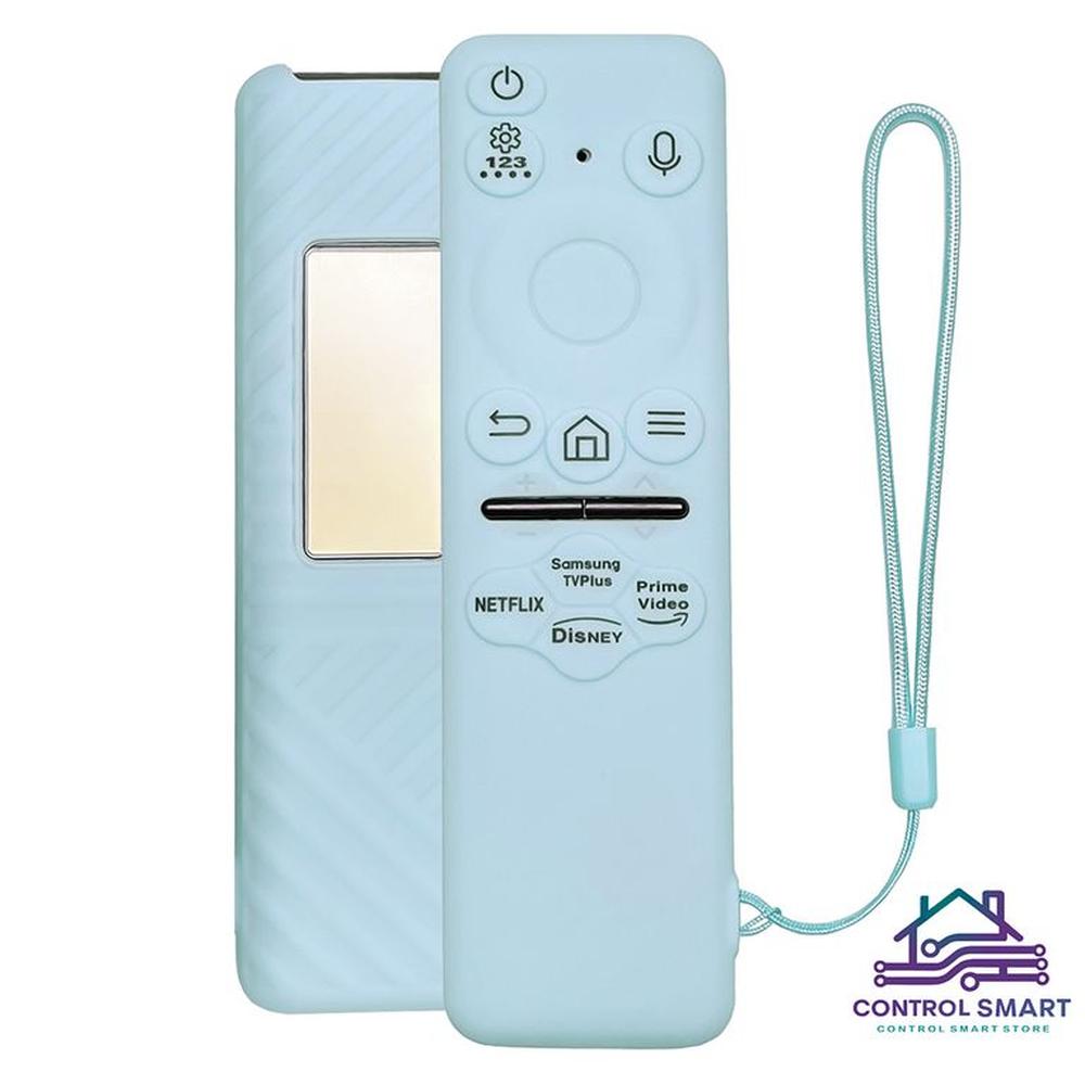 Funda Cerrada Para Control Samsung Solar Smart Tv Modelo 2024–Celeste