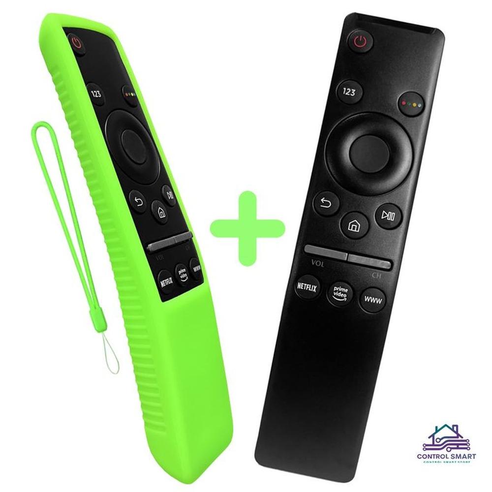 Control Remoto para Smart TV Samsung + Funda Protectora Verde Neón