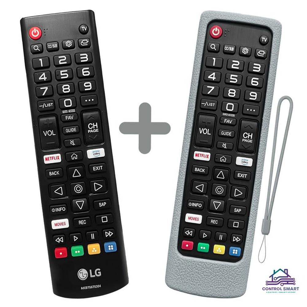 Control LG AKB75675304 para Smart TV + Funda Silicona Gris