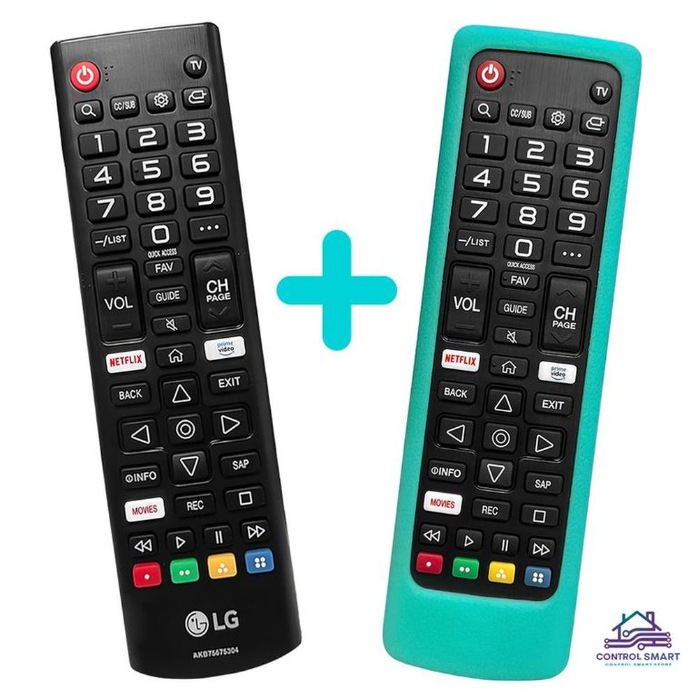 Control LG AKB75675304 para Smart TV + Funda Silicona Turquesa