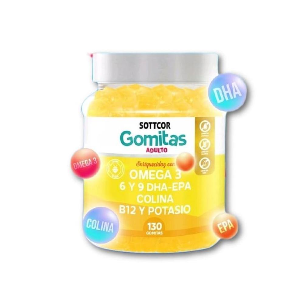 Omega 3 Para Adultos 130 Gomitas - Sottcor