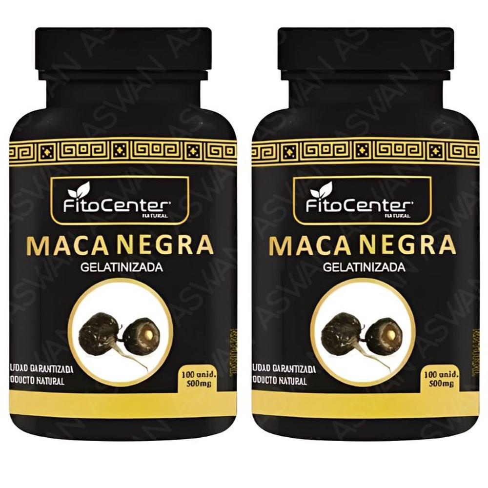 Pack de 2 Maca Negra Gelatinizada 100 unidades 500mg
