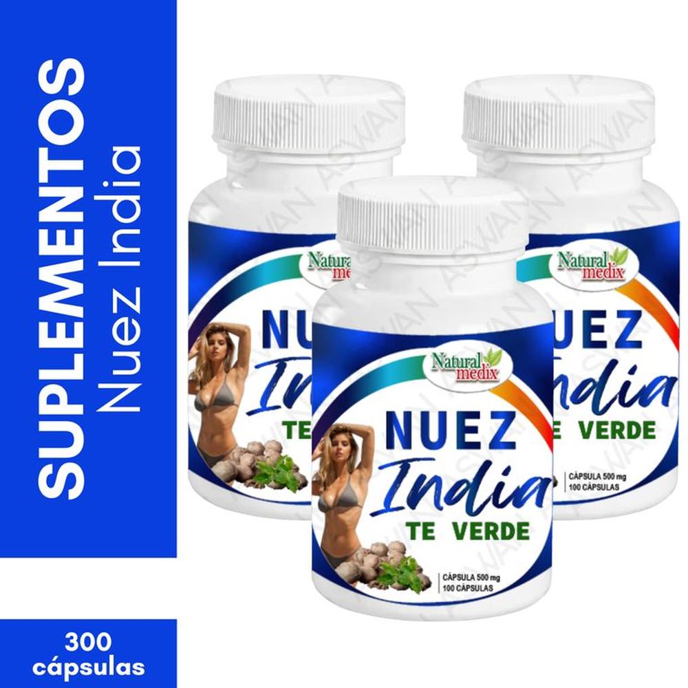 Pack x3 Nuez De La India 100 Cápsulas - Natural Medix
