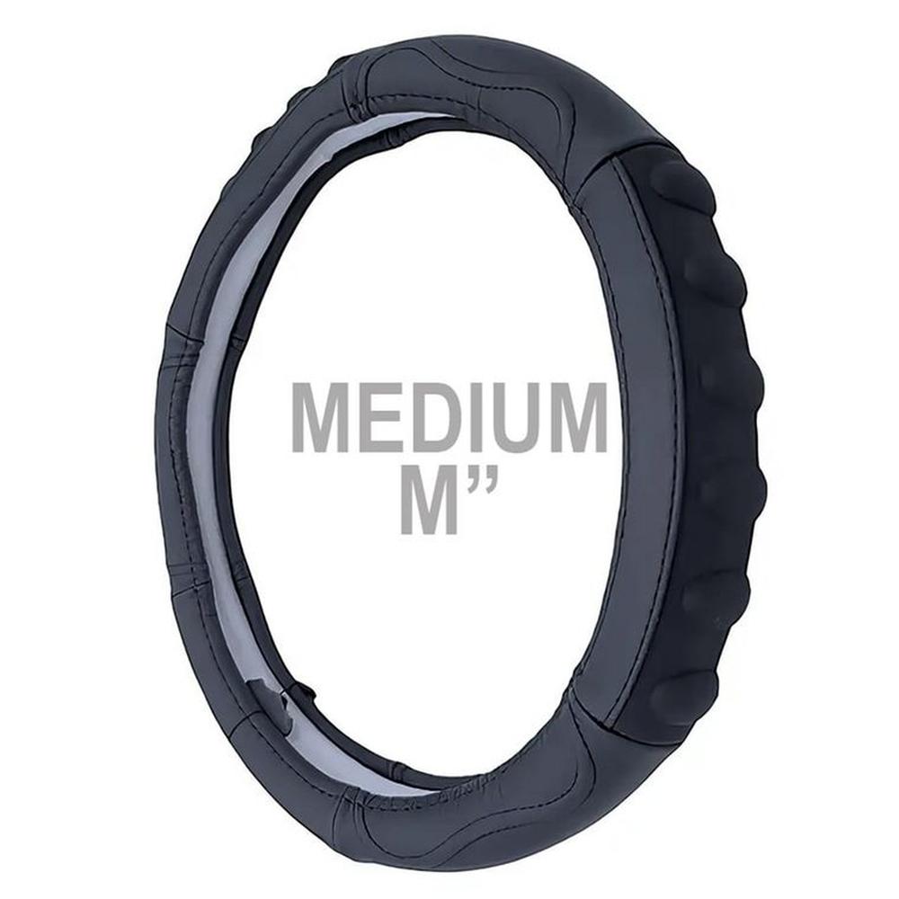 Cubre Volante De Cuero Genuino Negro