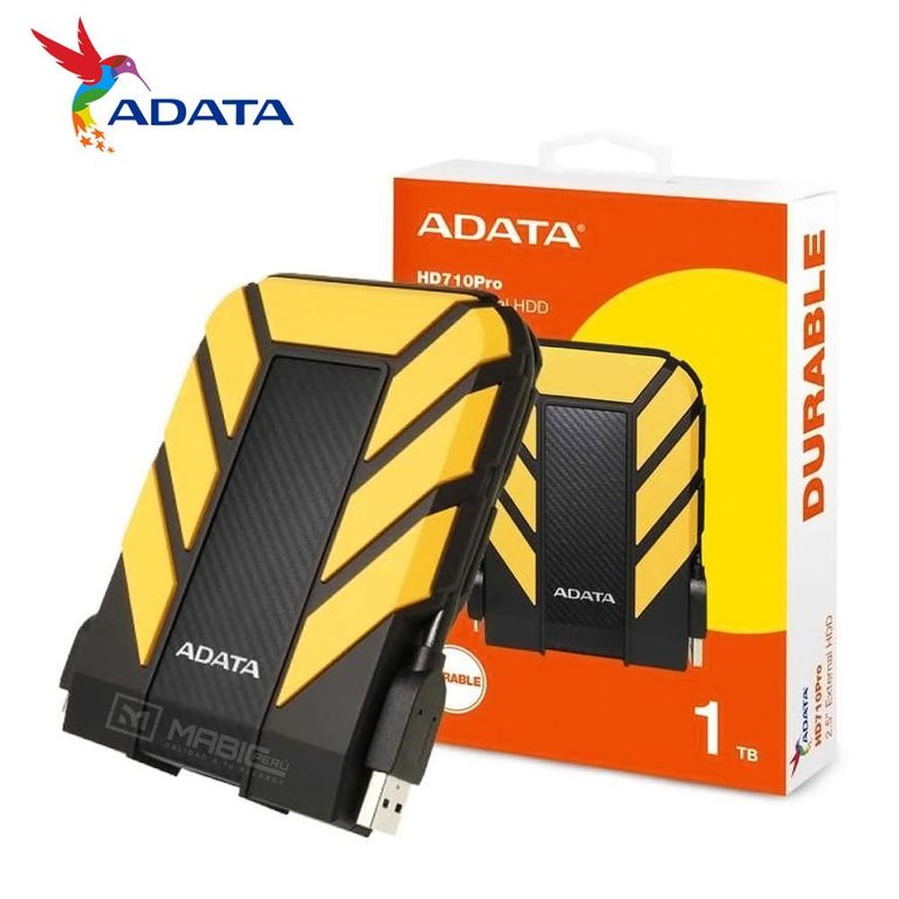 Disco Sólido Externo Adata HD710P 1TB - Amarillo - Portátil
