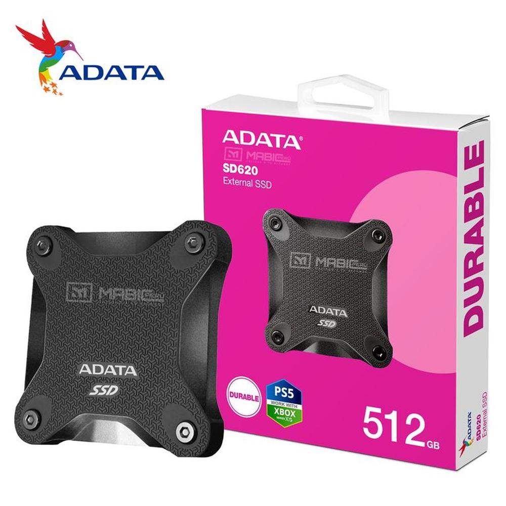 Disco Sólido Externo Adata SD620 512GB - Negro - Portátil