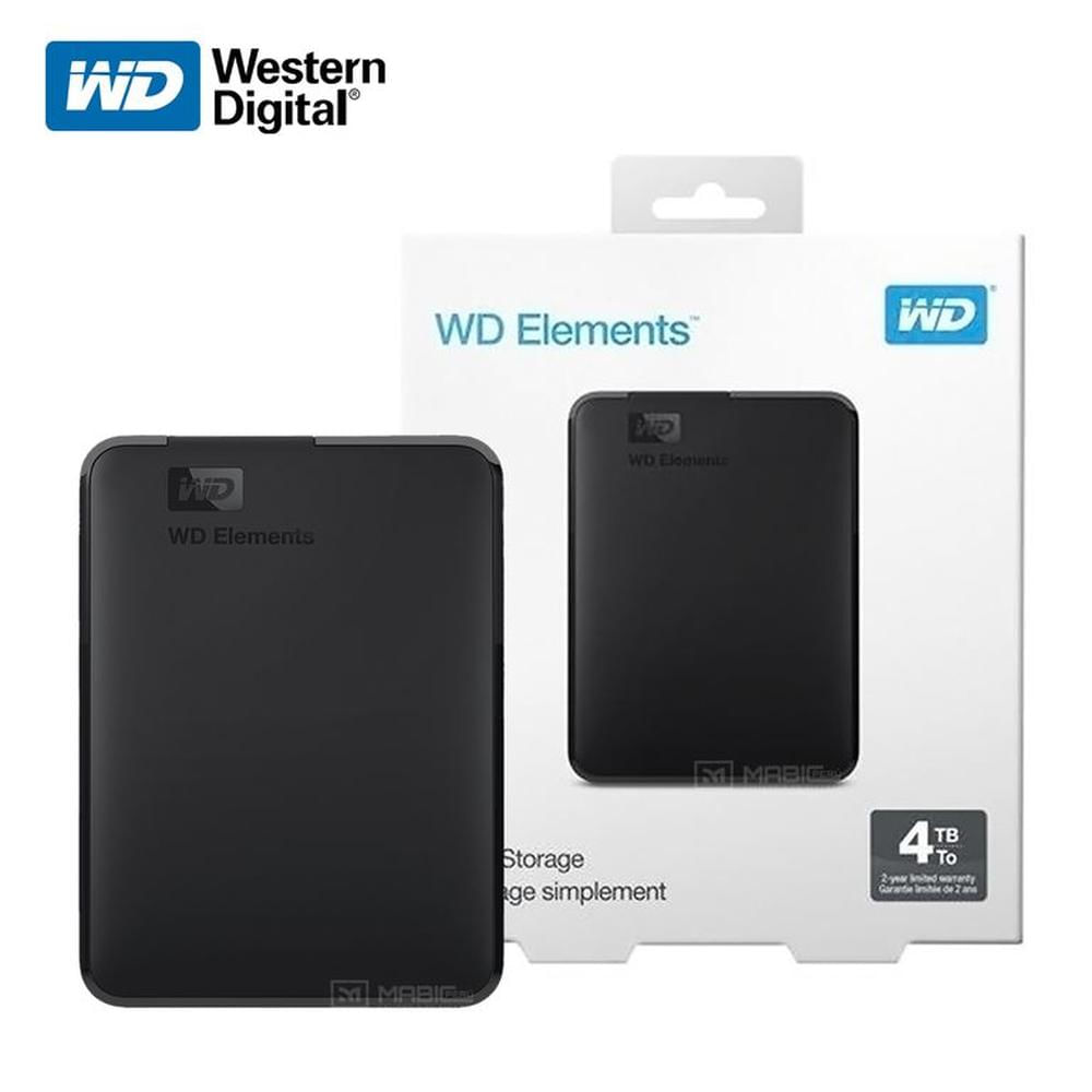 Disco Duro Externo Western Digital HDD 4TB - Negro - Portátil