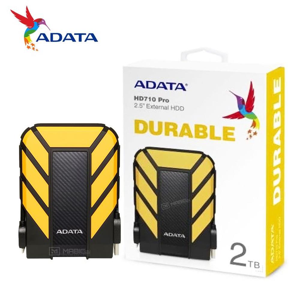 Disco Sólido Externo Adata HD710P 2TB - Amarillo - Portátil