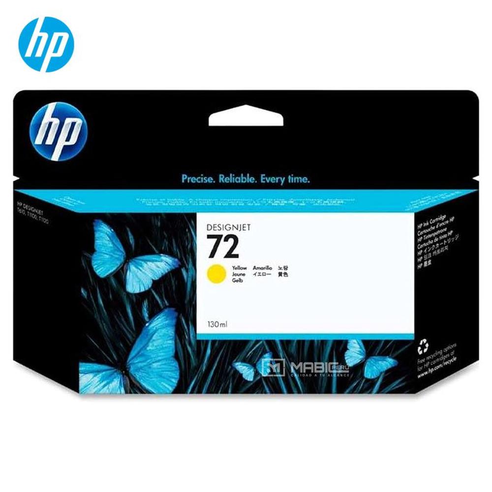 Cartucho de Tinta HP 72 Amarillo C9373A DesignJet T610 T1100 Original - 130ml