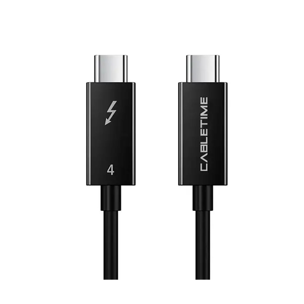 Cable Thunderbolt 4 1m CABLETIME CT40H, 100W, alta velocidad, compatible con dispositivos USB-C