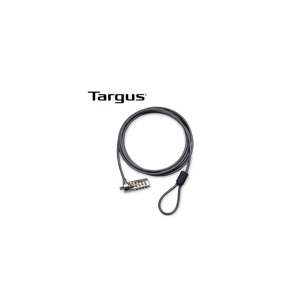 Cable de seguridad Targus Defcon T-Lock con clave de 4 dígitos para protección portátil