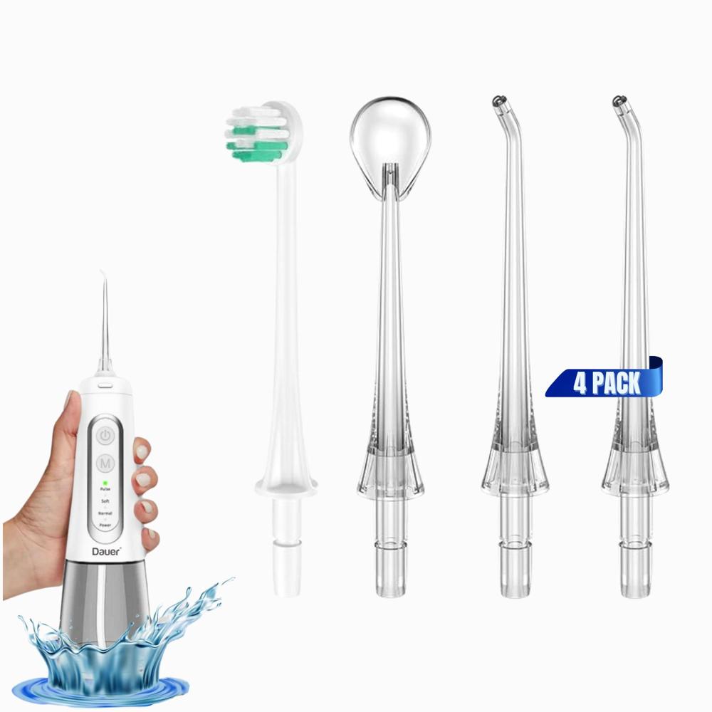 Set de 4 Boquillas de Repuesto para Irrigador Dental Limpieza Bucal