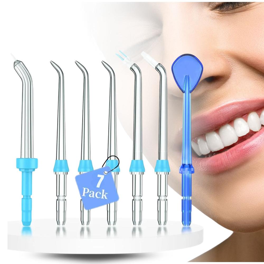 Set de 7 Boquillas de Repuesto para Irrigador Dental Limpieza Bucal