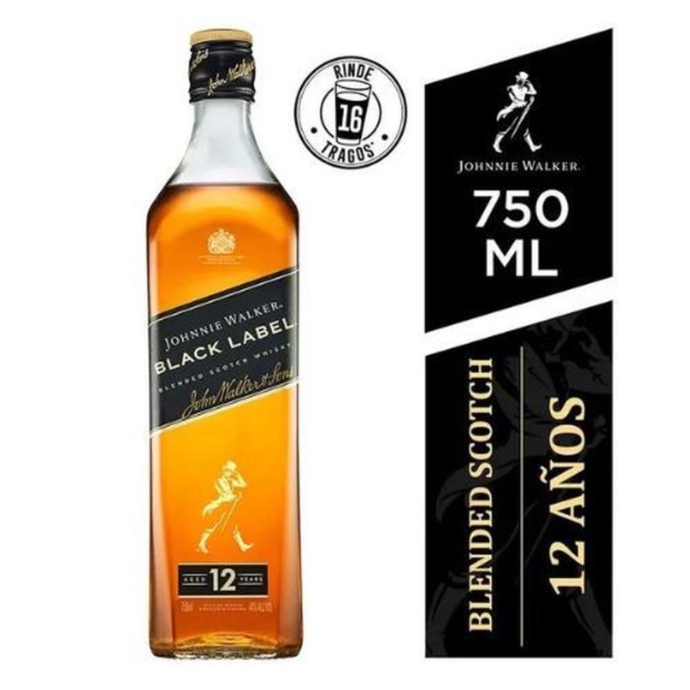 Whisky JOHNNIE WALKER Black Label Botella 750ml
