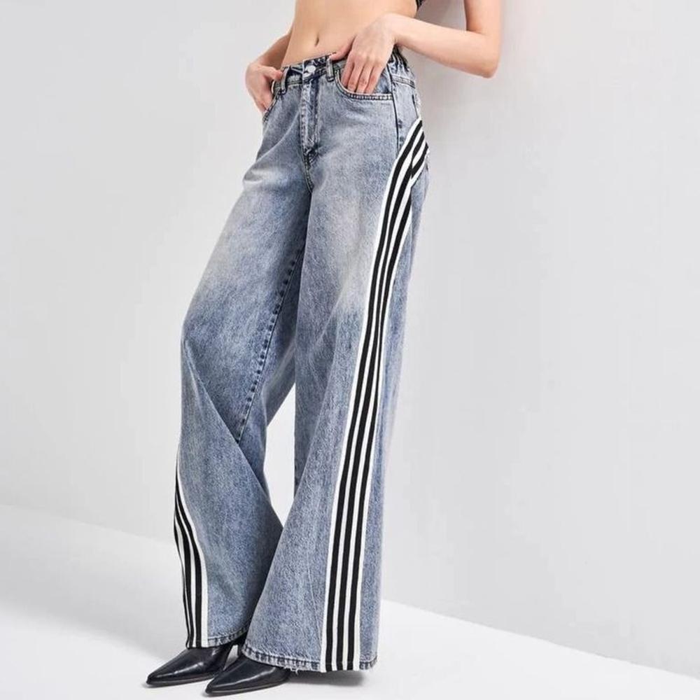 Pantalón Jean Palazzo Algodón Mujer