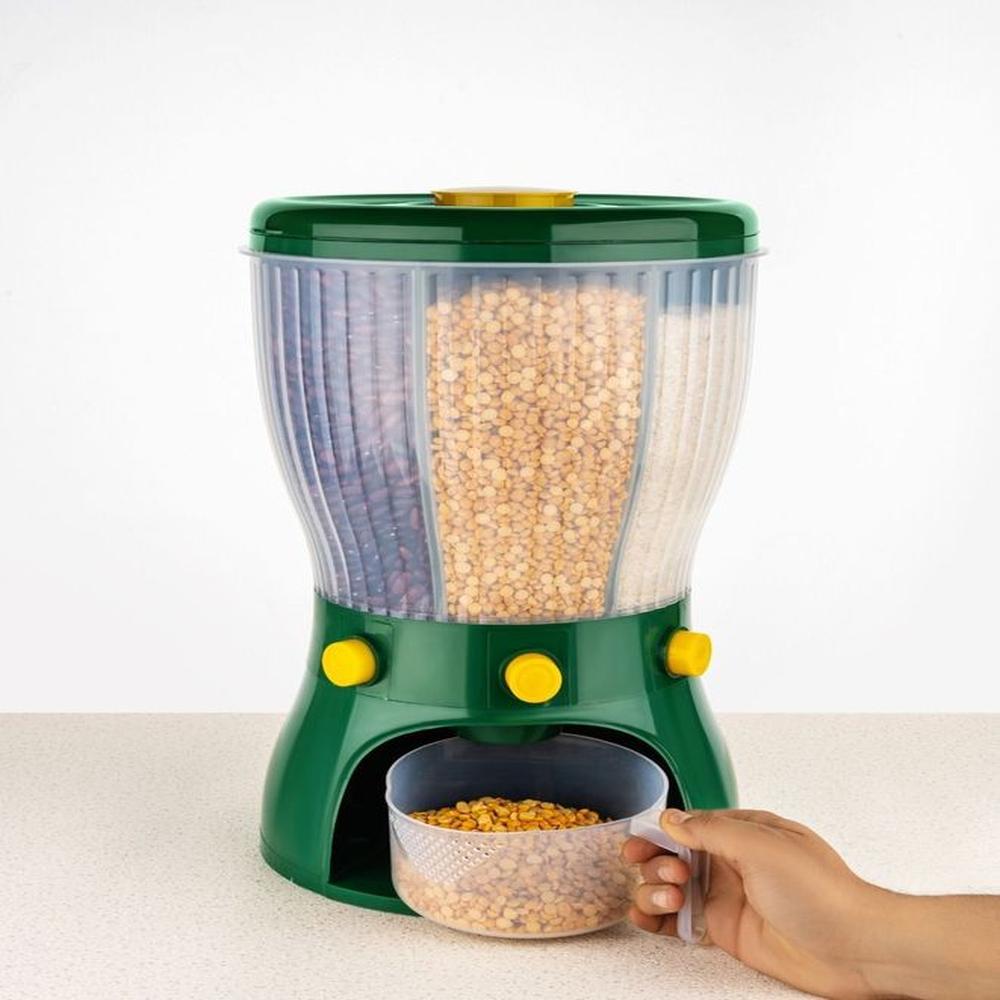 Contenedor de Almacenamiento de Granos Dispensador de Arroz Giratorio