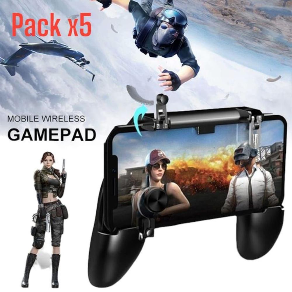 Pack x5 Gamepad 2 en 1 Gatillo Joystick Grip PUBG FREE FIRE