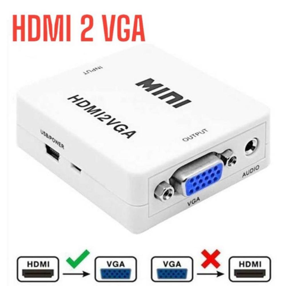 Convertidor HDMI a VGA 1080P Salida de Señal de Audio y Video HDMI2VGA