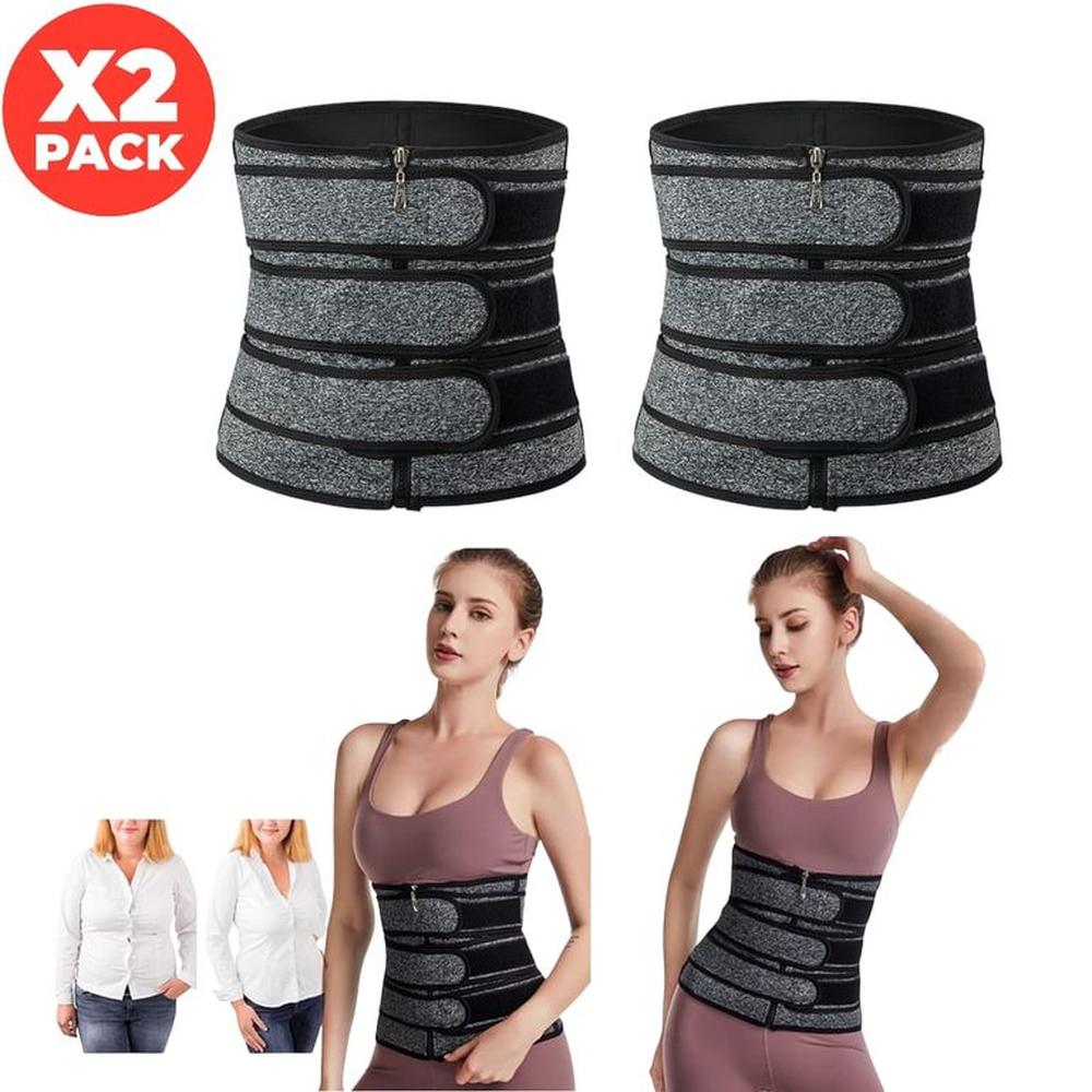 Pack 2 Corsés Fajas Reductoras Cintura Efecto Sauna Femenino - M