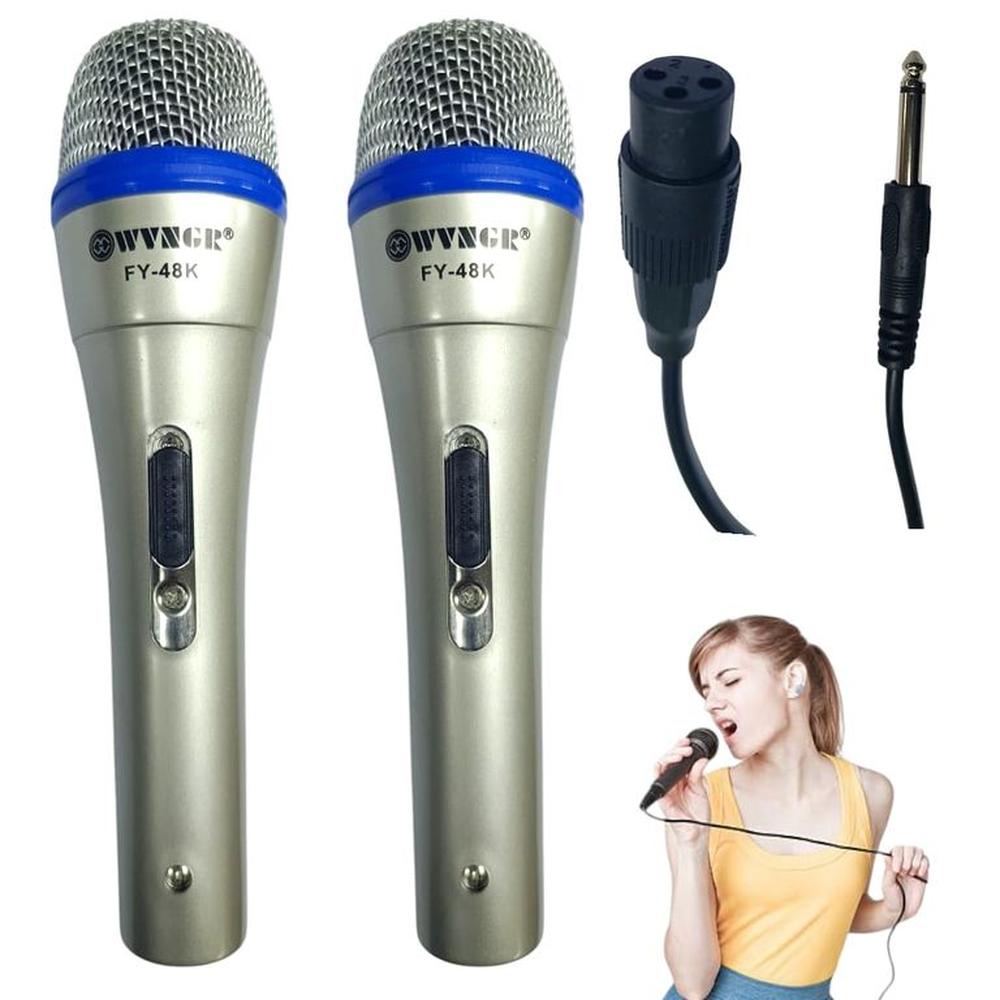 Micrófono de Mano WVNGR FY-48K Patrón Cardioide 35m Cable