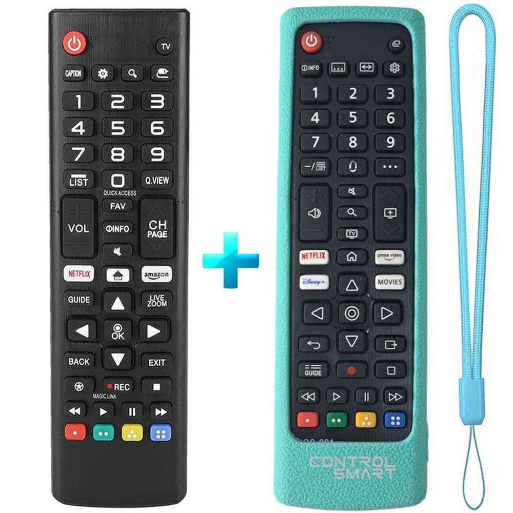 Control Remoto Compatible Para Tv LG + Funda Verdeagua